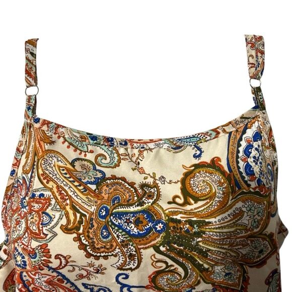 Boho Paisley Print Sleeveless Blouse – Size M - Picture 3 of 5